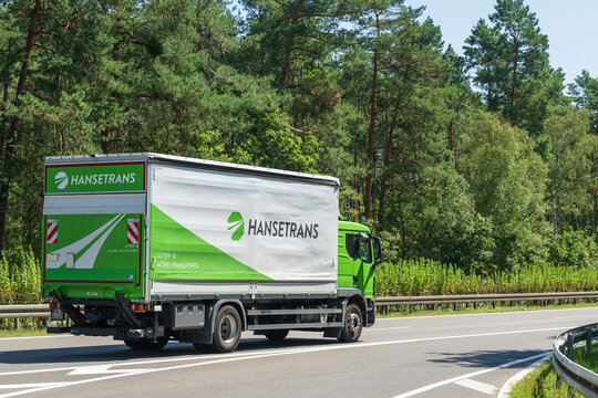 Deutschland , Calau , 30.07.2024 , Ein LKW von Hansetrans auf der Autobahn