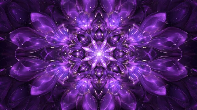 Purple kaleidoscope patterns, mesmerizing and abstract, artistic visual effect