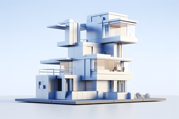 Blue Abstract Diagonal Lines Background, Design-Friendly Banner Cover Presentation