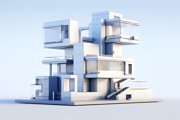 Blue Abstract Diagonal Lines Background, Design-Friendly Banner Cover Presentation