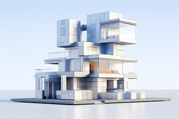 Blue Abstract Diagonal Lines Background, Design-Friendly Banner Cover Presentation