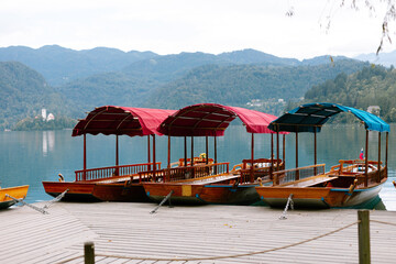 Boats on Lake Bled