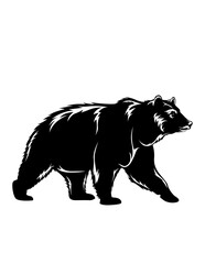 Bear | Walking Bear | Zoo Animal | Bear Mascot | Wild Animal | Jungle Animal | Wildlife | Wild Beast | Original Illustration | Vector and Clipart | Cutfile and Stencil
