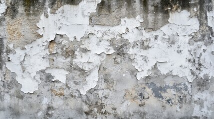 Obraz premium Weathered old cement wall with peeling paint, rough texture, and urban decay atmosphere