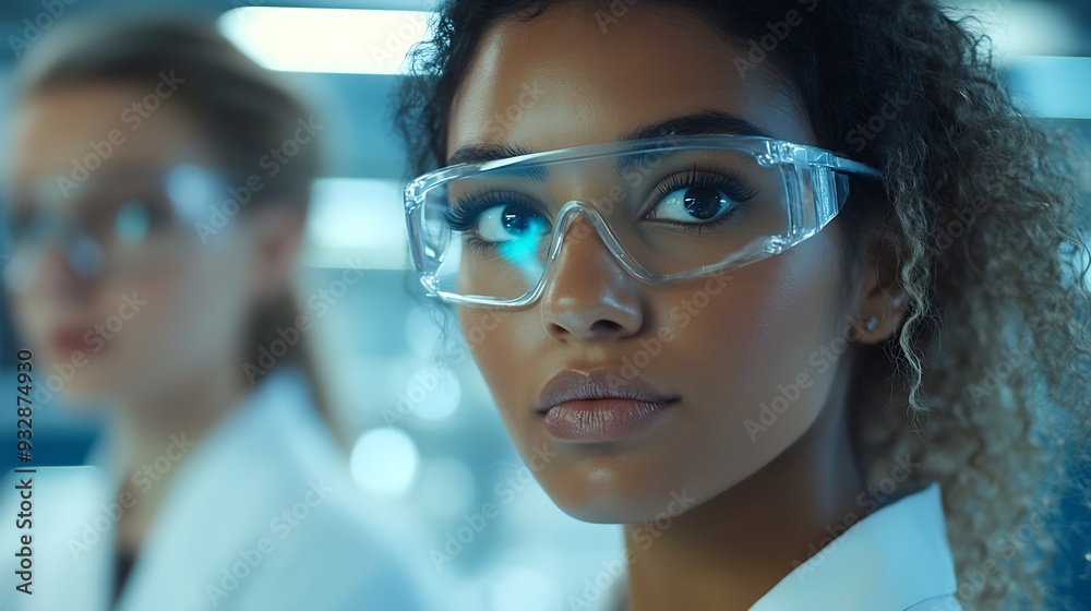 Fototapete female scientists in the laboratory and dedication but also a reminder of the importance of diversity and representation in shaping the future of science and technology : Generative AI