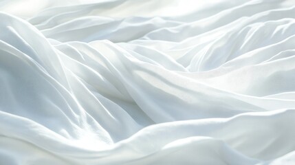 White sheets drying in the breeze, fresh and clean, symbol of simplicity and comfort
