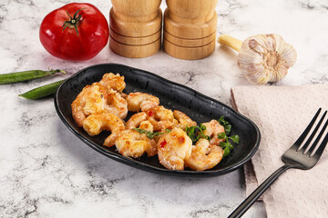 Stir fried prawn in sweet and sour sauce