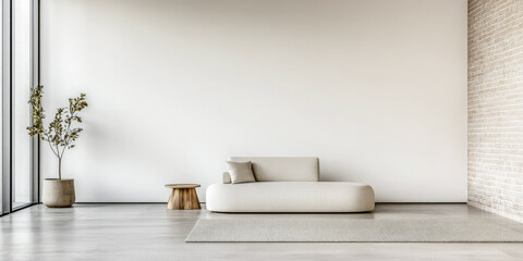 Modern living room in a luxury property withe stylish furniture. Residential interior design composition.