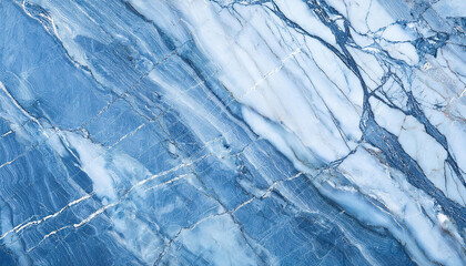 Blue marble patterned texture background for interior design