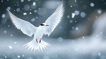 Obraz premium Arctic Tern Arctic Birds Terns Seabirds HD wallpaper : Generative AI