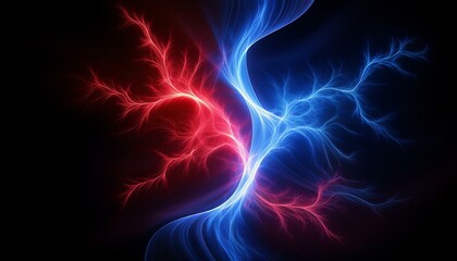 黒い空間に華麗なプラズマ、かっこいいアクセントを程よくつける Generated by AI