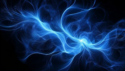 Obraz premium 黒い空間に華麗なプラズマ、かっこいいアクセントを程よくつける Generated by AI