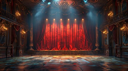 Discover the Magnificence of 3D Gems on a Blank Platform with Tiled Flooring.