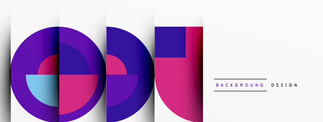 Obraz premium Geometric design abstract background - circles squares