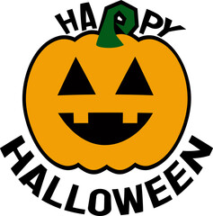 The Halloween icon for stamp or sticker concept