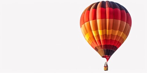Naklejka premium A solitary hot air balloon against a blank backdrop.