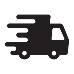 delivery truck icon with transparent background