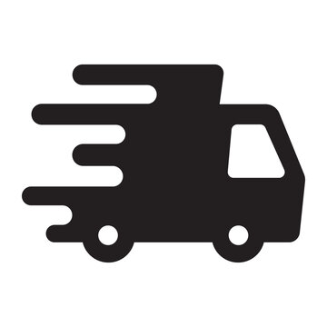 delivery truck icon with transparent background