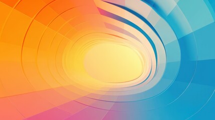 A modern flat illustration featuring a curved grid background in perspective, perfect for various design projects.