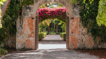 Naklejka premium entrance to the garden coral gables miamientrance to the garden coral gables miami