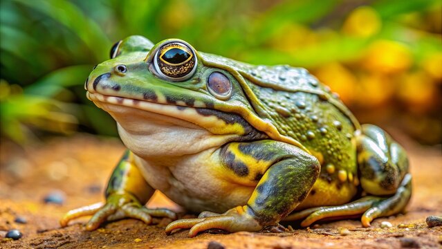African Pixie Frog, also known as the African bullfrog, is a large species of frog native to sub-Saharan Africa, amphibian