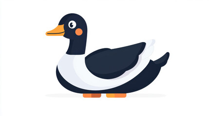 Obraz premium A playful illustration featuring a colorful cartoonstyle goose and duck, showcasing their charming textures and features.