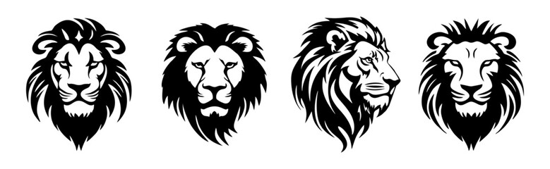 Lion Logo Set. vector Design Collection.