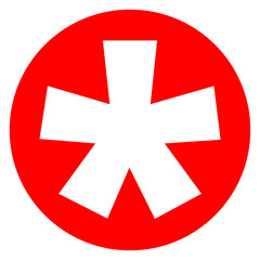 Obraz premium red button with star