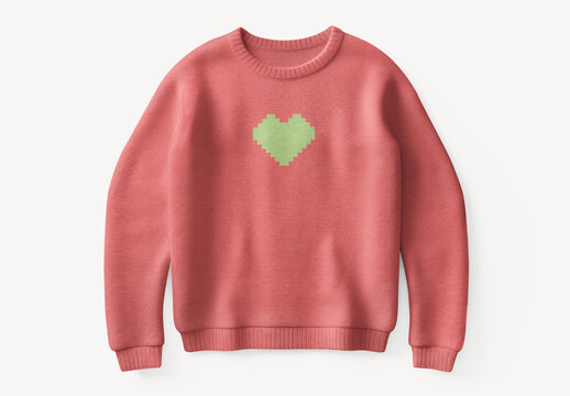 Apparel Flatlay Kid Sweater Mockup With Generative AI