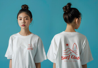 Apparel Women Tshirt Mockup With Generative AI