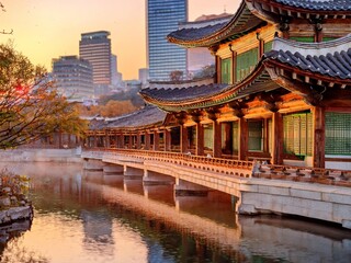 Tranquil hanok in the urban setting