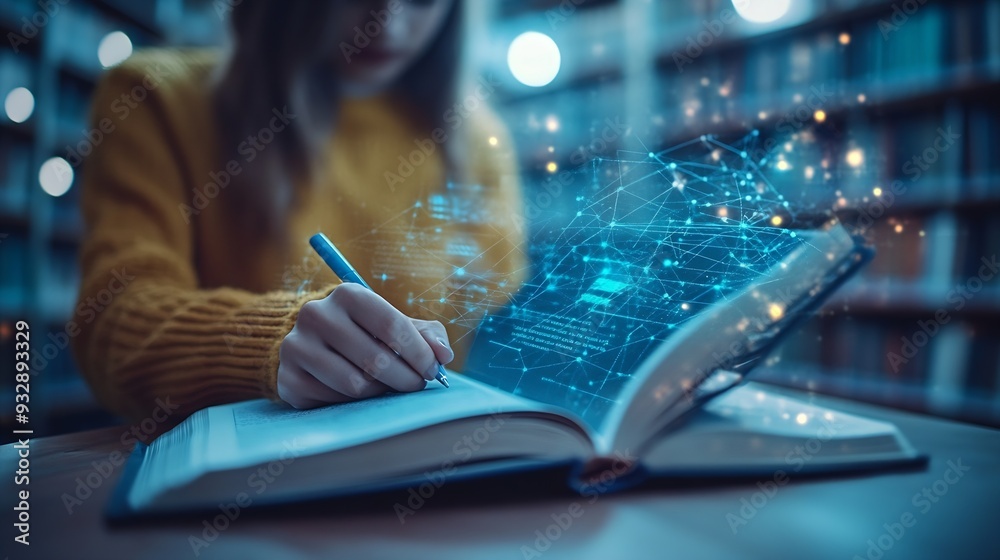 Aufkleber interactive and engaging learning experiences dynamic nature of modern education hands with books an