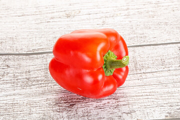 Ripe red Bulgarian bell pepper