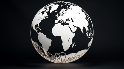 paper crafting style world map