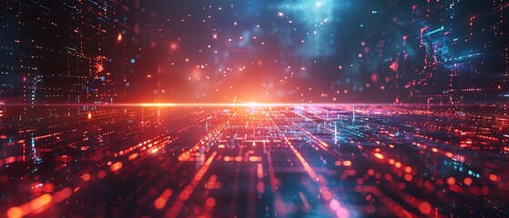 Fototapeta premium abstract backgound video game of esports scifi gaming cyberpunk, vr virtual reality simulation and metaverse