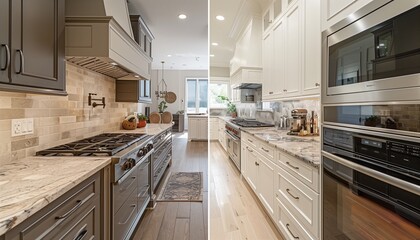 Fototapeta premium modern kitchen interior with kitchen