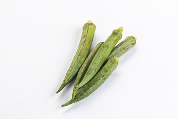 Natural organic raw green okra