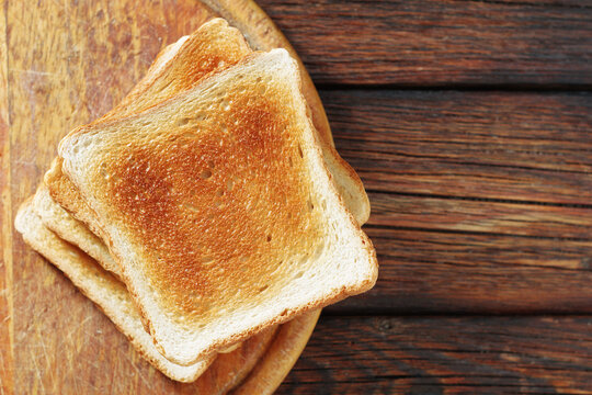 Stack of toasted bread