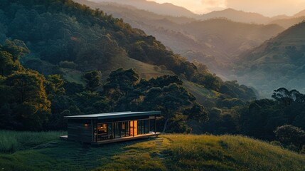 Modern Cabin in the Mountains