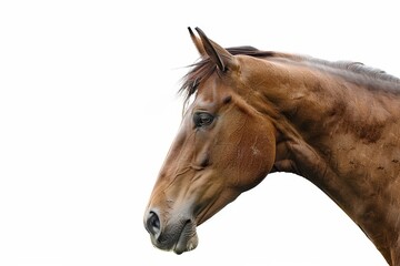 Obraz premium Purebred horse on white background