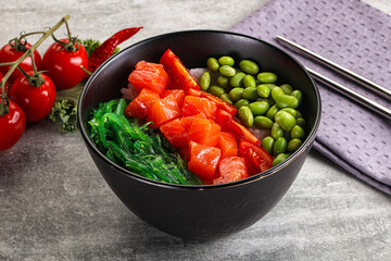 Hawaian cuisine - Poke with salmon