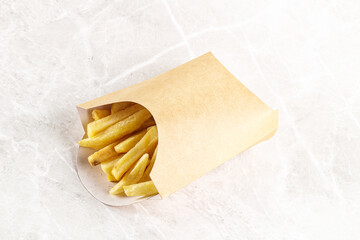 Crispy salted French fry potato