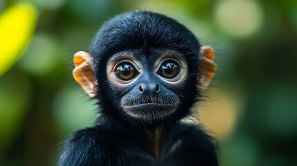 Fototapeta premium Spider Monkey close up in Costa Rica : Generative AI