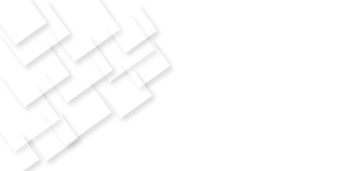 Silver color square pattern on banner with shadow. Vector Abstract Elegant white and grey Background. Abstract white Pattern. Squares Texture. Abstract background with lines White Abstract Background.