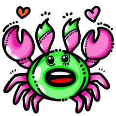 Crab cartoon