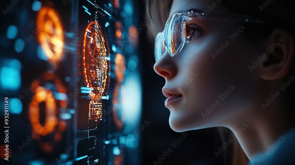 Aufkleber human with technology internet learning and study online class webinar technology elearning online e