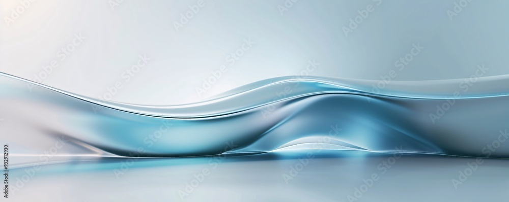 Poster a sleek 3d product background features an abstract design with smooth lines and soft lighting, creat