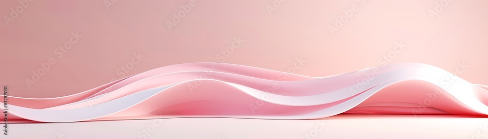 Poster an elegant 3d background featuring smooth curves and a soft color gradient provides a sophisticated 