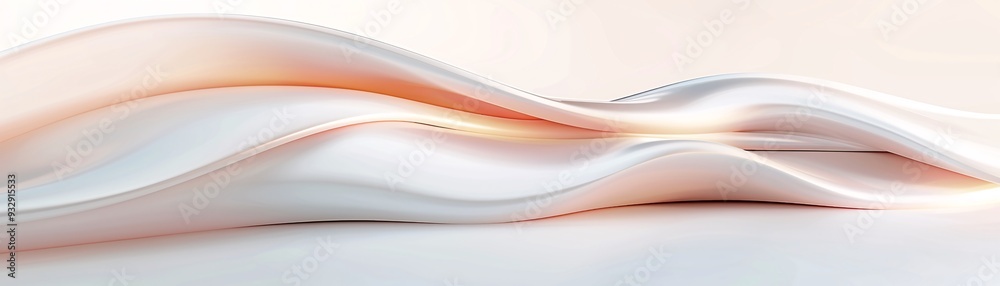 Poster an elegant 3d background featuring smooth curves and a soft color gradient provides a sophisticated 