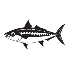 Fish silhouette vector illustration, Fish silhouette. Good use for symbol, logo, web icon, mascot, sign, or any design you want.